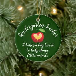 アップルの形状リトルマインドパーソナライズされた先生 セラミックオーナメント