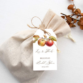 アップルの後にアップリー秋ブライダルシャワーの好意 ギフトタグ