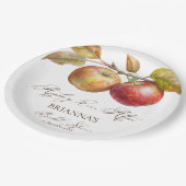 アップルの後にアップリー秋ブライダルシャワー ペーパープレート (アングル)