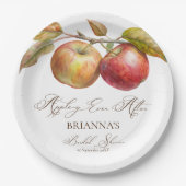アップルの後にアップリー秋ブライダルシャワー ペーパープレート (正面)
