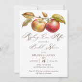 アップルの後にアップリー秋ブライダルシャワー 招待状 (正面)