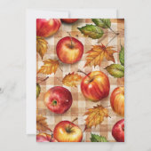 アップルの後にアップリー秋ブライダルシャワー 招待状 (裏面)