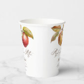 アップルの後にアップリー秋ブライダルシャワー 紙コップ (右)