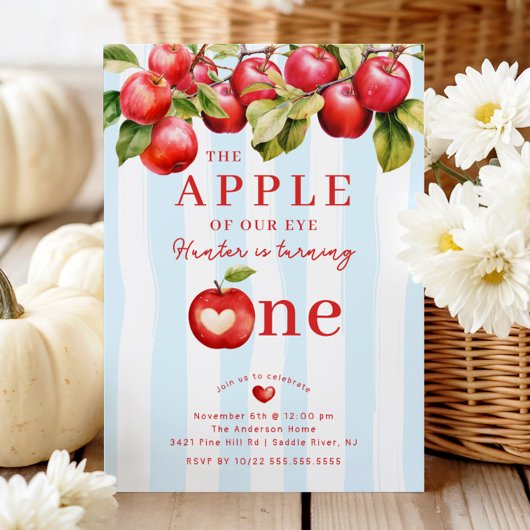 アップルの最初の誕生日パーティー 招待状