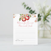 アップルの目のアドバイスママパパベビーシャワーカード (スタンド正面)