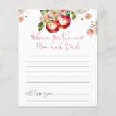 アップルの目のアドバイスママパパベビーシャワーカード (正面)