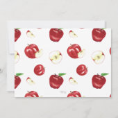 アップルの目の写真の誕生日パーティー任意の年齢 招待状 (裏面)