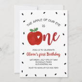 アップルの目の最初の誕生日招待状 招待状 (正面)