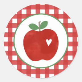 アップルの目の最初の誕生日紙プレート ラウンドシール