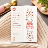 アップルの目の水の色モダンベビーシャワー 招待状