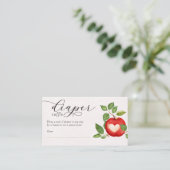 アップルの目の秋おむつラッフルベビーシャワー エンクロージャーカード (スタンド正面)