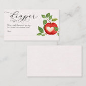 アップルの目の秋おむつラッフルベビーシャワー エンクロージャーカード (正面/裏面)