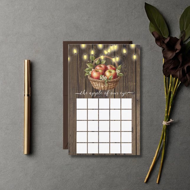 アップルの目の秋フローラ木製ベビーシャワーゲーム (クリエイターアップロード済み)