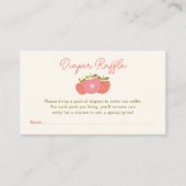 アップルの目の秋赤ちゃんシャワーおむつラッフル エンクロージャーカード (正面)