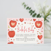 アップルの目の秋赤ちゃんシャワー本ベビー エンクロージャーカード (スタンド正面)