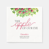 アップルの目の秋赤ちゃんシャワー紙ナプキン スタンダードカクテルナプキン (正面)