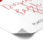 アップルの目の赤ちゃんシャワーおむつラッフル ポスター (角)