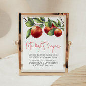 アップルの目の赤ちゃんシャワー深夜おむつ ポスター