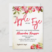 アップルの目の赤ちゃんシャワー、秋赤ちゃんシャワー 招待状 (正面)