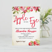 アップルの目の赤ちゃんシャワー、秋赤ちゃんシャワー 招待状 (スタンド正面)