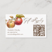 アップルの秋シャワーギフトレジストリの後にアップリー エンクロージャーカード (正面)