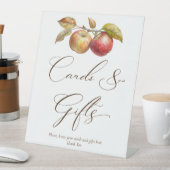 アップルの秋ブライダルシャワーギフトの後にアップリー 台座サイン (インサイチュ)