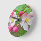 アップルの花開き時間 ラウンド壁時計 (傾斜)