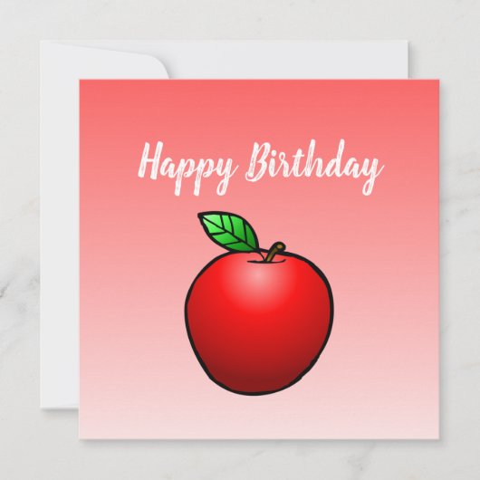 アップルの誕生日カード カード (正面)