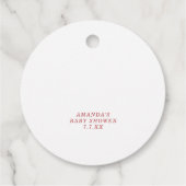 アップルの赤ちゃんポップ・アートののシャワー – 彼女がポップ フェイバータグ (裏面)