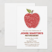 アップルの退職のお誘い 招待状 (正面/裏面)