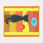 アップルの魚のコンセプト フリースブランケット (正面(横))