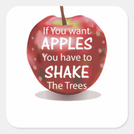 アップルやる気を起こさせる引用文シール スクエアシール