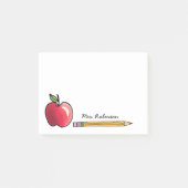 アップルアンドペンシルパーソナライズされた先生 ポストイット (正面)