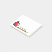 アップルアンドペンシルパーソナライズされた先生 ポストイット (アングル)