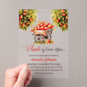 アップルイエバーアフター秋市場ブライダルシャワー アクリル招待状 (インサイチュ (ポータブル))