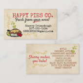 アップルイチゴパイフルーツパクリーベーキング 名刺 (正面/裏面)