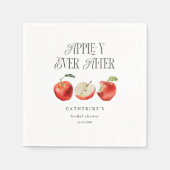 アップルイーエバーアフターエレガントブライダルシャワー スタンダードカクテルナプキン (正面)