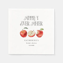 アップルイーエバーアフターエレガントブライダルシャワー スタンダードカクテルナプキン