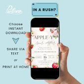 アップルイーバーアフターブライダルシャワー 招待状