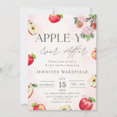 アップルイーバーアフターブライダルシャワー 招待状 (正面)