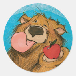 アップルウィンキングベア/ステッカー ラウンドシール
