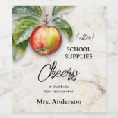 アップルエレガントおもしろい先生 ワインラベル (シングルラベル)