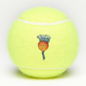 アップルエレガントドヘッドブルードレスハット付きレファンシーディ テニスボール (裏面)