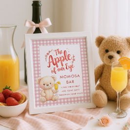 アップルオブアイギンガムモモザバーサイン赤ちゃんシャワー ポスター