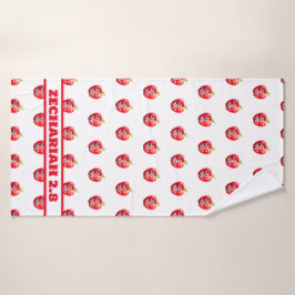 アップルオブゴッドズアイレッド&ホワイト バスタオルセット