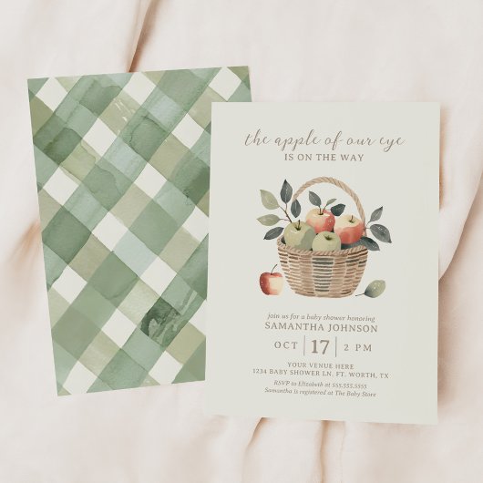 アップルオブザアイオータムベビーシャワー招待状 招待状