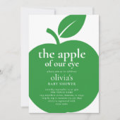 アップルオブザアイグリーンベビーシャワー 招待状 (正面)