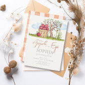 アップルオブザアイバスケット&ツリー誕生日 招待状