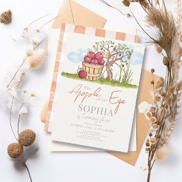 アップルオブザアイバスケット&ツリー誕生日 招待状