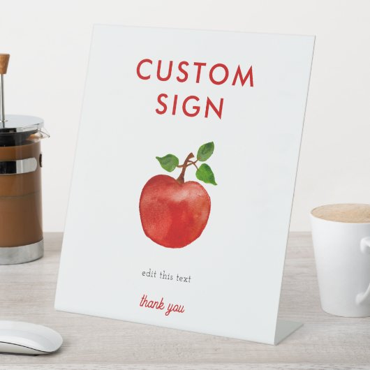 アップルオブザアイベビーシャワーカスタムサイン 台座サイン (インサイチュ)